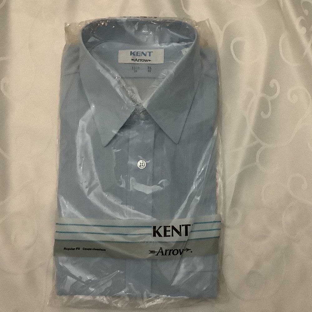 Vintage Kent Arrow blue shirt 15.5” or 39 cm